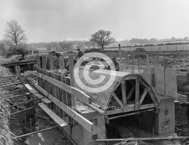 Construction of the M1 Motorway, South Northamptonshire, Northamptonshire, 16/05/1958. Creator: John Laing plc.