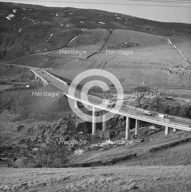 Construction of the M6 Motorway, Tebay, Eden, Cumbria, 27/02/1970. Creator: John Laing plc.