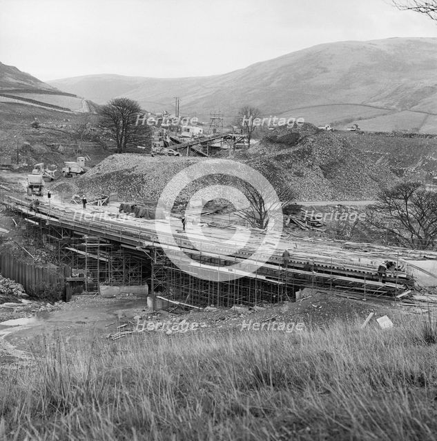 Construction of the M6 motorway, Eden, Cumbria, 29/10/1968. Creator: John Laing plc.