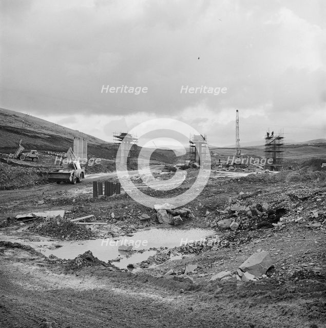 Construction of the M6 motorway, Eden, Cumbria, 29/10/1968. Creator: John Laing plc.