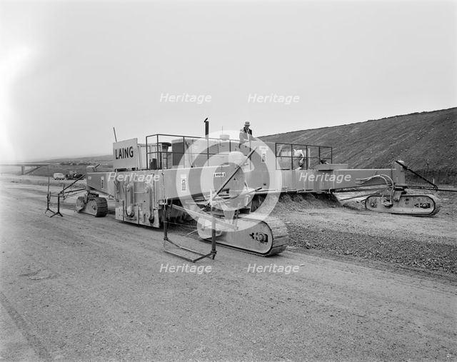 Construction of the M6 Motorway, South Lakeland, Cumbria, 22/07/1969. Creator: John Laing plc.