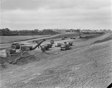 Construction of the M6 Motorway, South Staffordshire, Staffordshire, 06/1964. Creator: John Laing plc