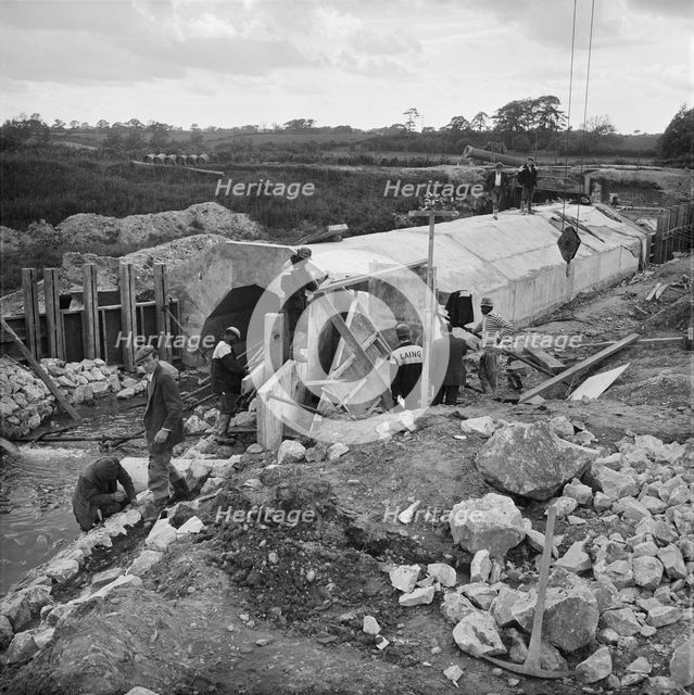 Construction of the M6 Motorway, South Staffordshire, Staffordshire, 06/1964. Creator: John Laing plc.