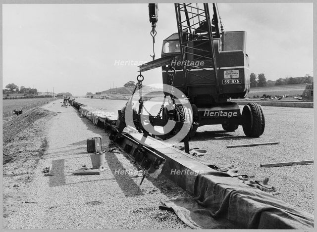 Construction of the M6 Motorway, Stafford, Staffordshire, 20/06/1961. Creator: John Laing plc.