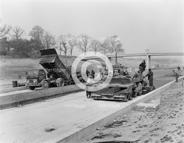 Construction of the M6 Motorway, Stafford, Staffordshire, 20/06/1961. Creator: John Laing plc.