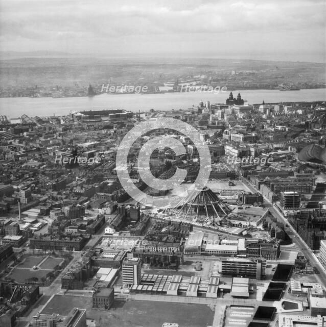Construction of the Metropolitan Cathedral of Christ the King, Liverpool, Merseyside, 1964.  Artist: Aerofilms.