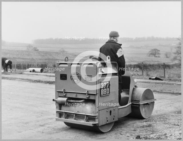 Construction of the Staffordshire section of the Birmingham to Preston Motorway (M6), 21/03/1962 Creator: John Laing plc.