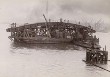 Construction of Vauxhall Bridge, London, 1903-1904. Artist: Emberson and Sons