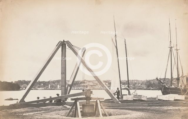 Construction of Washington Aqueduct, 1858-1859. Creator: Lewis Emory Walker.