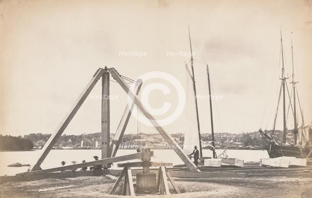 Construction of Washington Aqueduct, 1858-1859. Creator: Lewis Emory Walker.