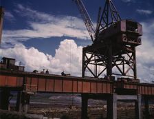 Construction at TVA's Douglas Dam, Tenn., 1942. Creator: Alfred T Palmer