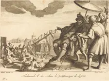 Construction and Fortification of the Port of Livorno, c. 1614. Creator: Jacques Callot