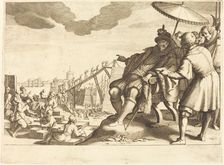 Construction and Fortification of the Port of Livorno, c. 1614. Creator: Jacques Callot