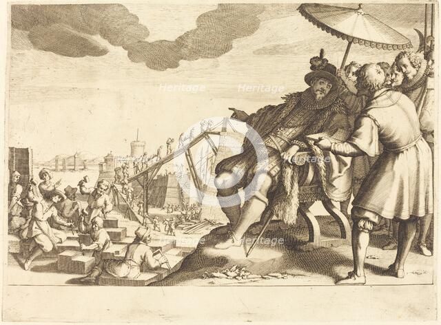 Construction and Fortification of the Port of Livorno, c. 1614. Creator: Jacques Callot.