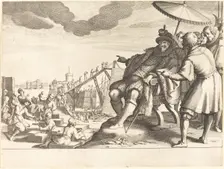 Construction and Fortification of the Port of Livorno, c. 1614. Creator: Jacques Callot
