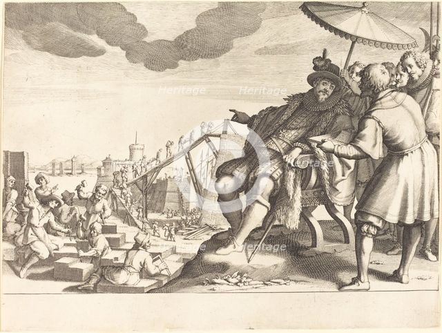 Construction and Fortification of the Port of Livorno, c. 1614. Creator: Jacques Callot.