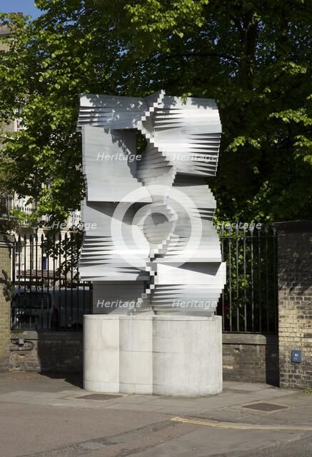 'Construction in Aluminium', sculpture by Kenneth Martin, Cambridge, Cambridgeshire, 2015.  Artists: Patricia Payne, Kenneth Martin.