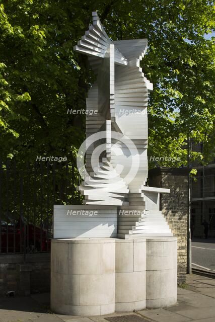 'Construction in Aluminium', sculpture by Kenneth Martin, Cambridge, Cambridgeshire, 2015.  Artists: Patricia Payne, Kenneth Martin.