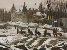 Construction Site in Amsterdam, c. 1902. Creator: George Hendrik Breitner (Dutch, 1857-1923)