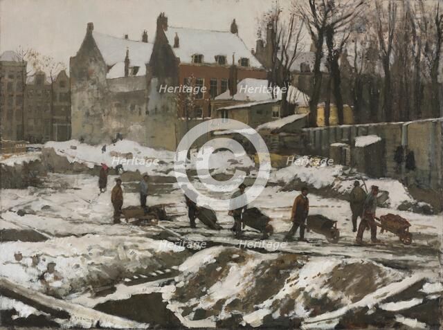 Construction Site in Amsterdam, c. 1902. Creator: George Hendrik Breitner (Dutch, 1857-1923).