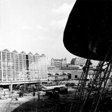 Construction site, South Bank, London, 1951. Creator: Henry Grant