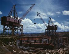 Construction work at the TVA's Douglas Dam, Tenn., 1942. Creator: Alfred T Palmer