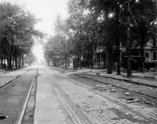 Construction work, grade separation from Buchanan Street, Detroit, Mich., between 1905 and 1915. Creator: Unknown