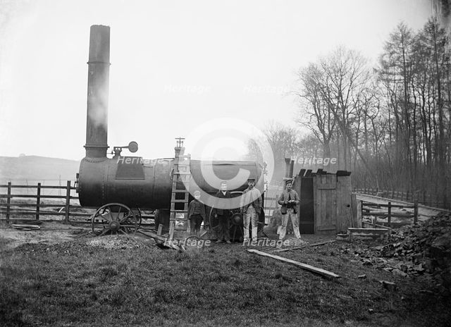 Construction workers on the Great Central Railway, Charwelton, Northamptonshire, 1900. Artist: Alfred Newton & Sons.