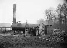 Construction workers on the Great Central Railway, Charwelton, Northamptonshire, 1900. Artist: Alfred Newton & Sons