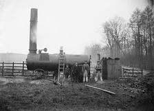 Construction workers on the Great Central Railway, Charwelton, Northamptonshire, 1900. Artist: Alfred Newton & Sons