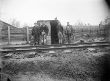 Construction workers on the Great Central Railway near Charwelton, Northamptonshire, c1873-c1923. Artist: Alfred Newton & Sons
