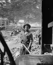 Construction workman, Washington, D.C, 1942. Creator: Gordon Parks