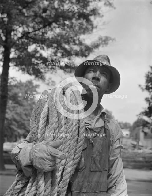 Construction workman, Washington, D.C, 1942. Creator: Gordon Parks.