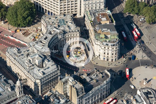 Construction works at Admiralty Arch, Westminster, London, 2021. Creator: Damian Grady.