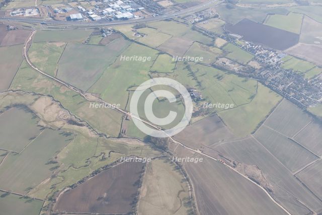 Construction works for the Bedale, Aiskew and Leeming Bar bypass, North Yorkshire, 2015. Creator: Historic England.