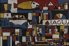 Constructive with Street and Fish, 1946. Creator: Torres-García, Joaquín (1874-1949)