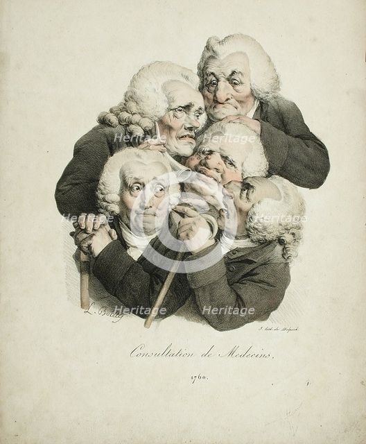 Consultation of Doctors, 1823. Artist: Boilly, Louis-Léopold (1761-1845)