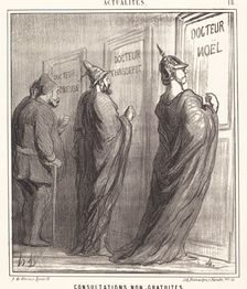 Consultations non gratuites, 1868. Creator: Honore Daumier