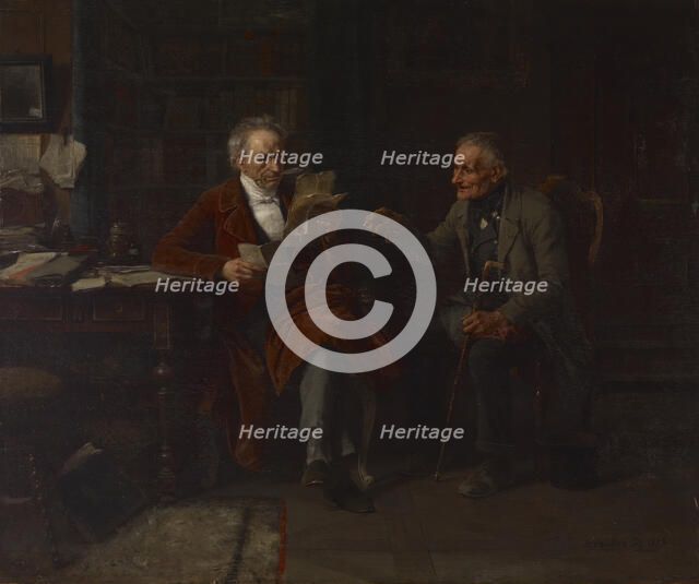 Consulting His Lawyer, 1872. Creator: Benjamin Vautier.