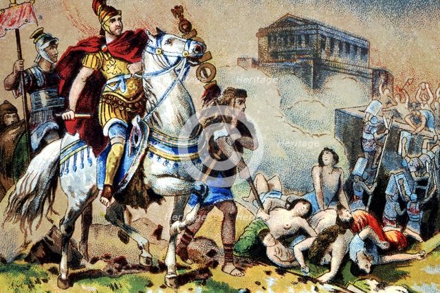 Conquest and destruction of Jerusalem after a long siege by the Roman legions under Titus, in 70.