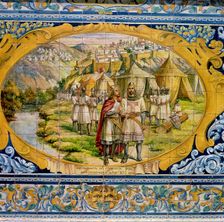 Conquest of Cuenca achieved by King Alphonse VIII of Castile in 1177, during the Reconquest, mosa…