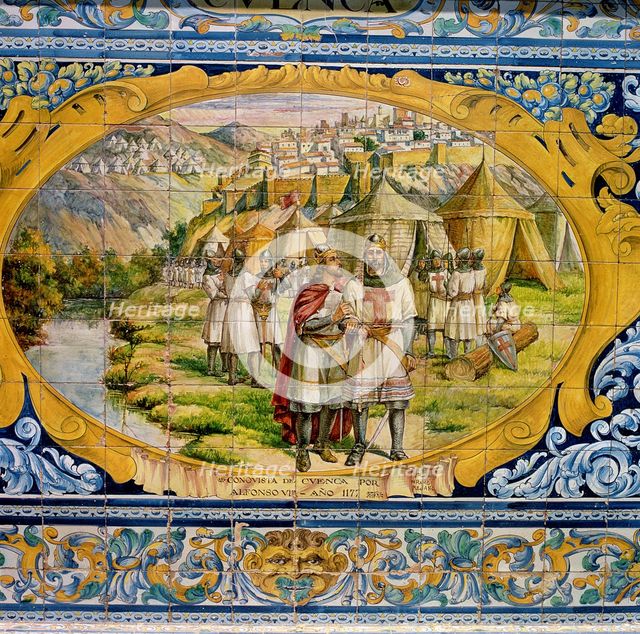 Conquest of Cuenca achieved by King Alphonse VIII of Castile in 1177, during the Reconquest, mosa…