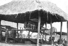 Conquest of German East Africa; An improvised aircraft hangar at Toa..., 1917. Creator: Unknown