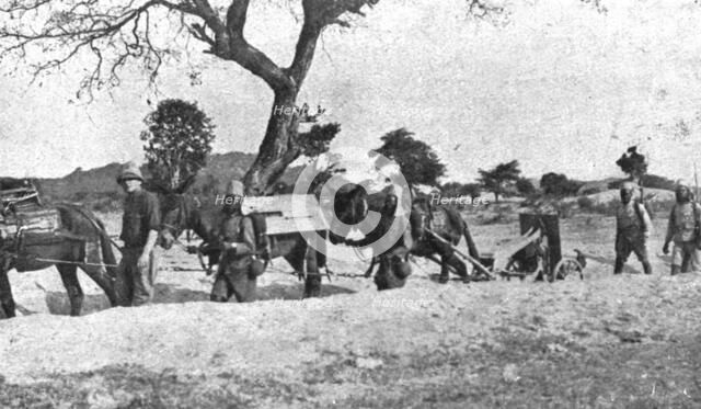 Conquest of German East Africa; Campaign of 1917: a Saint-Chamond battery unit..., 1917. Creator: Unknown.