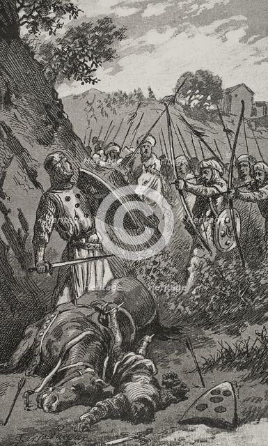 Conquest of Majorca: Battle of Portopí, (12 September 1229), 1890.  Creator: Joan Serra y Pausas.