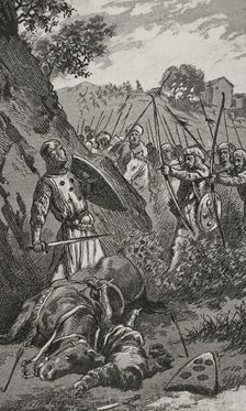 Conquest of Majorca: Battle of Portopí, (12 September 1229), 1890. Creator: Joan Serra y Pausas