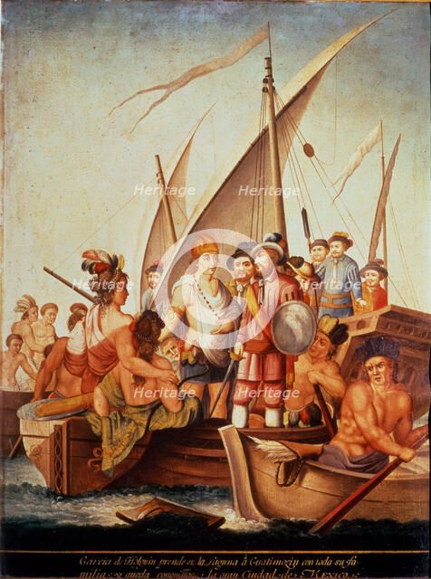 Conquest of Mexico, Perez de Holguin captures Guatimozin.