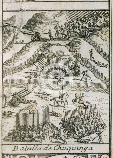 Conquest of Peru. 5th Civil War, 'Battle of Chuquinga (Pucara)', confrontation between Alonso de …