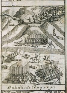 Conquest of Peru. 5th Civil War, Battle of Chuquinga (Pucara) confrontation between Alonso de …
