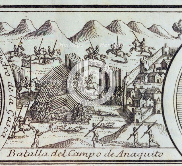 Conquest of Peru, 3rd Civil War, 'Battle of the Añaquito field' (now Ecuador), battle that faced …